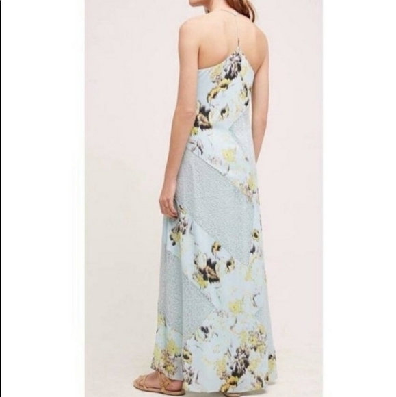 Anthropologie Sachin + Babi Rainflower Patchwork Floral Lace Slip Maxi Dress 4 - Picture 8 of 13